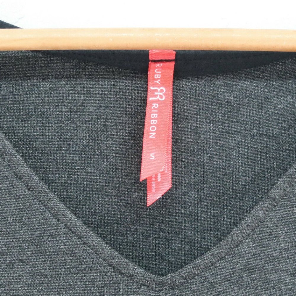 Ruby Ribbon Rita Panel Dress Color: Black/Charcoal - Picture 6 of 7